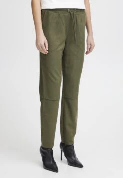 OXMO OXJUDITH REGULAR FIT - Trousers - Olive Night