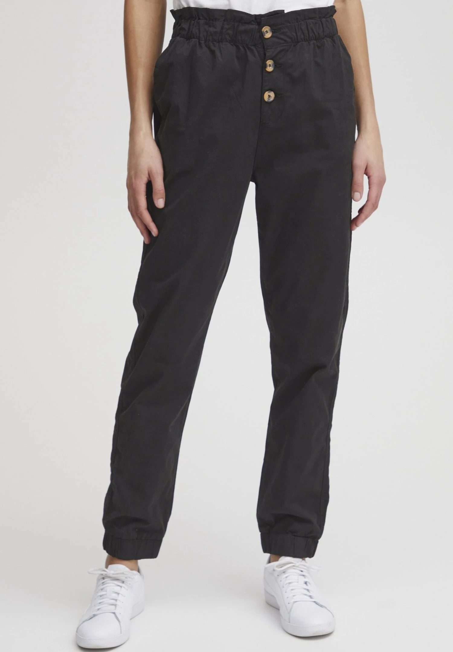 OXMO OXCOBIE REGULAR FIT - Trousers - Black 1 OXMO OXCOBIE REGULAR FIT - Trousers - Black