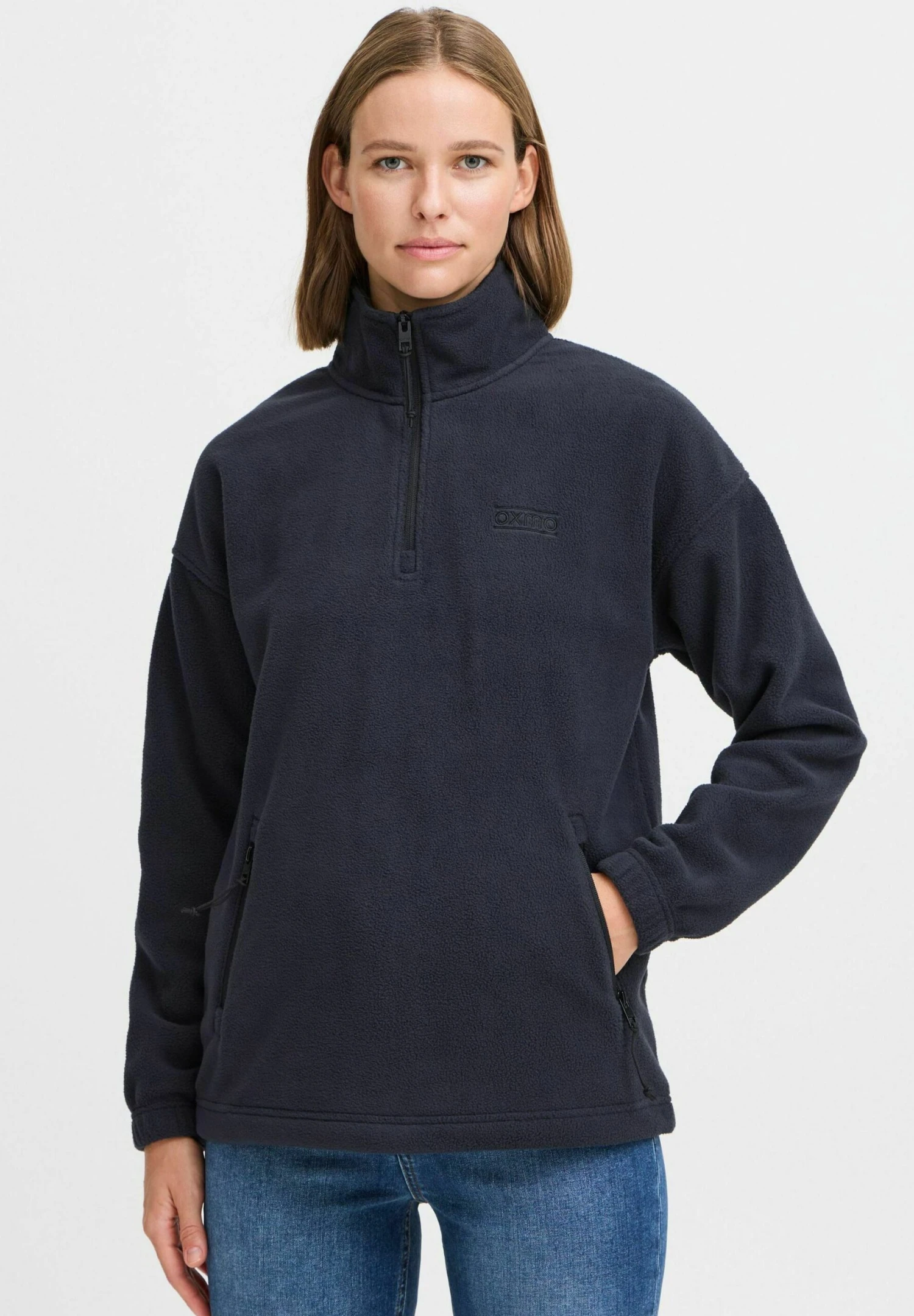 OXMO OXMATSINE - Fleece Jumper - Insignia Blue 1 OXMO OXMATSINE - Fleece Jumper - Insignia Blue