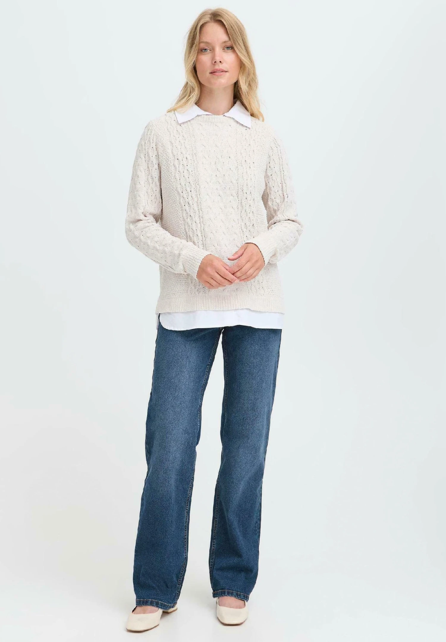 OXMO OXHELLE - Straight Leg Jeans - Dark Blue Denim 3 OXMO OXHELLE - Straight Leg Jeans - Dark Blue Denim - Image 3