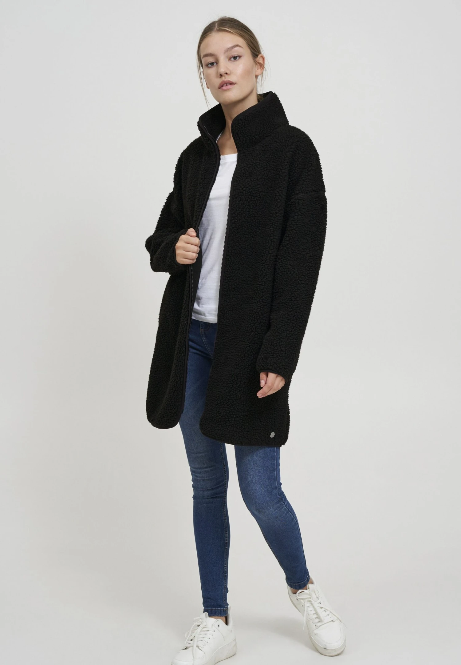 OXMO OXTOVA TEDDY - Fleece Jacket - Black 2 OXMO OXTOVA TEDDY - Fleece Jacket - Black - Image 2