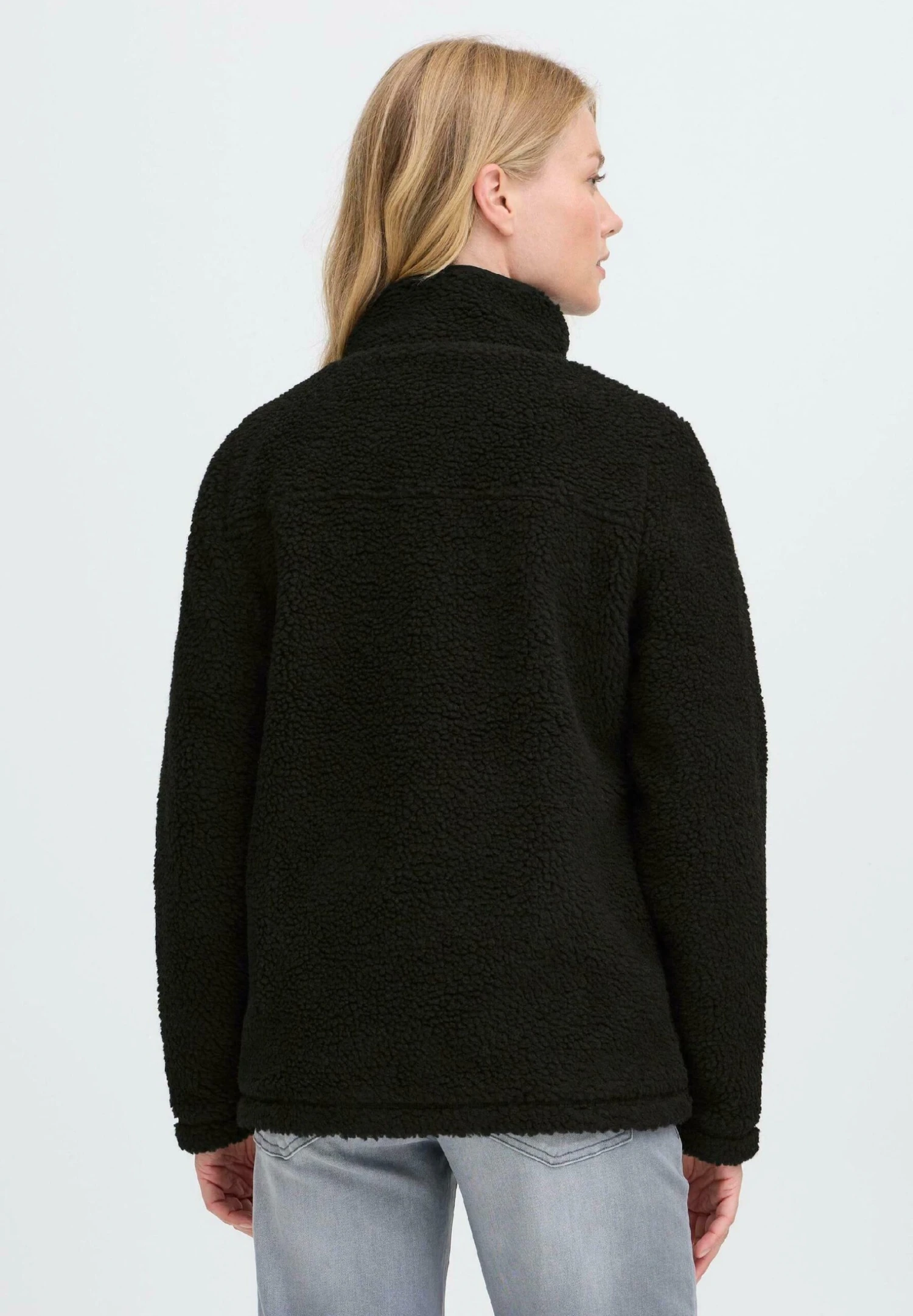 OXMO OXABBY TEDDY - Fleece Jacket - Meteorite 3 OXMO OXABBY TEDDY - Fleece Jacket - Meteorite - Image 3