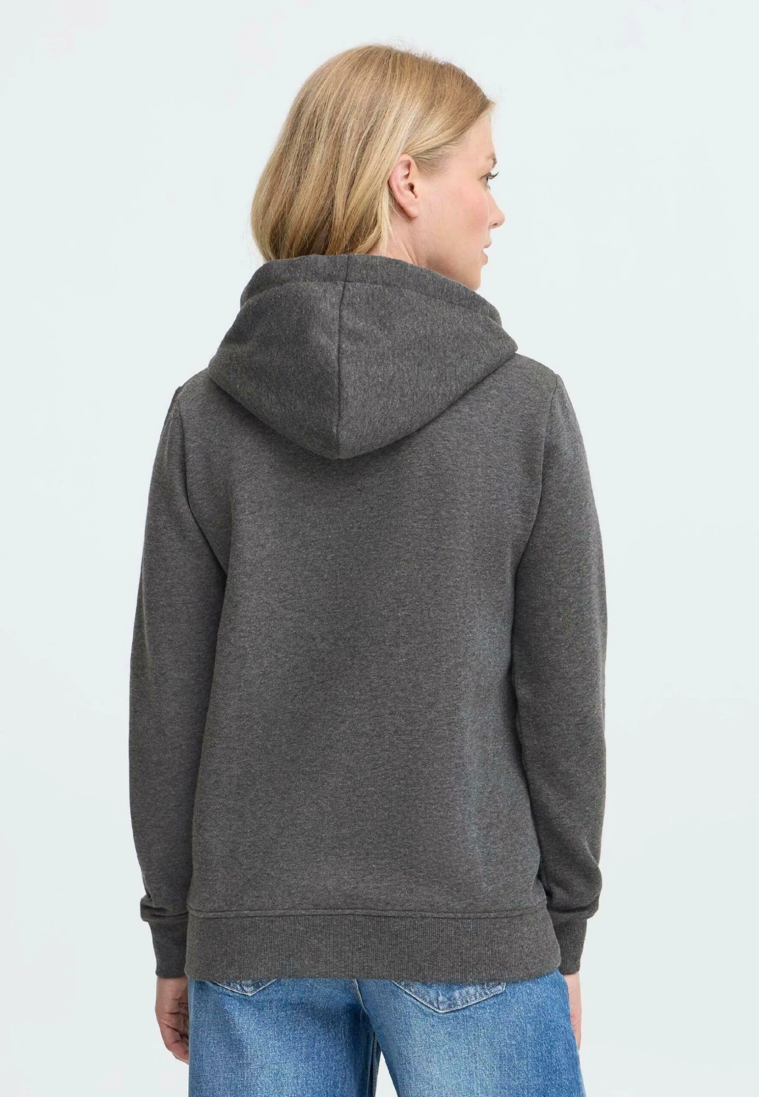 OXMO OXKAREN - Zip-up Sweatshirt - Dark Grey Melange 3 OXMO OXKAREN - Zip-up Sweatshirt - Dark Grey Melange - Image 3
