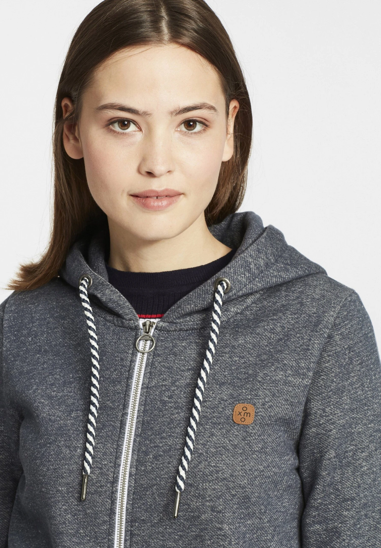 OXMO OXCelia - Zip-up Sweatshirt - Insignia Blue 4 OXMO OXCelia - Zip-up Sweatshirt - Insignia Blue - Image 4