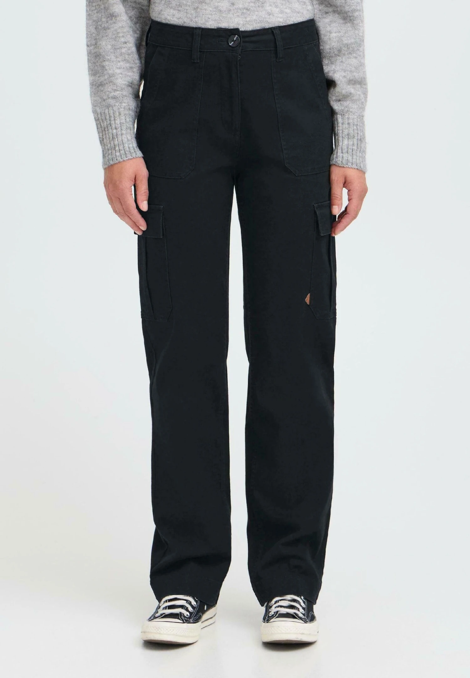 OXMO OXIBEN - Cargo Trousers - Black 1 OXMO OXIBEN - Cargo Trousers - Black