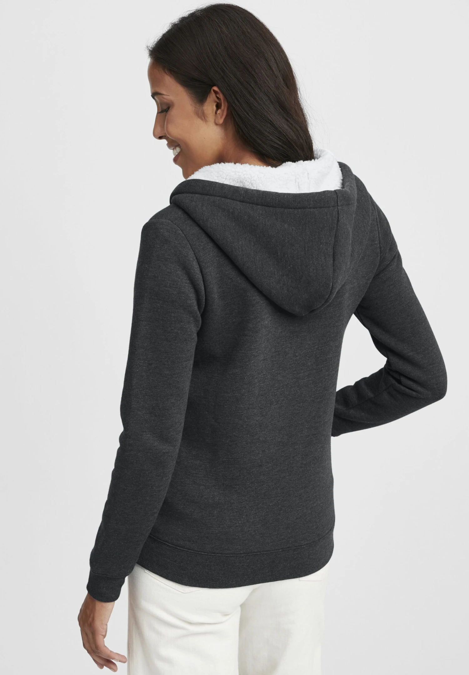 OXMO OXBINJI - Zip-up Sweatshirt - Dark Grey Melange 3 OXMO OXBINJI - Zip-up Sweatshirt - Dark Grey Melange - Image 3