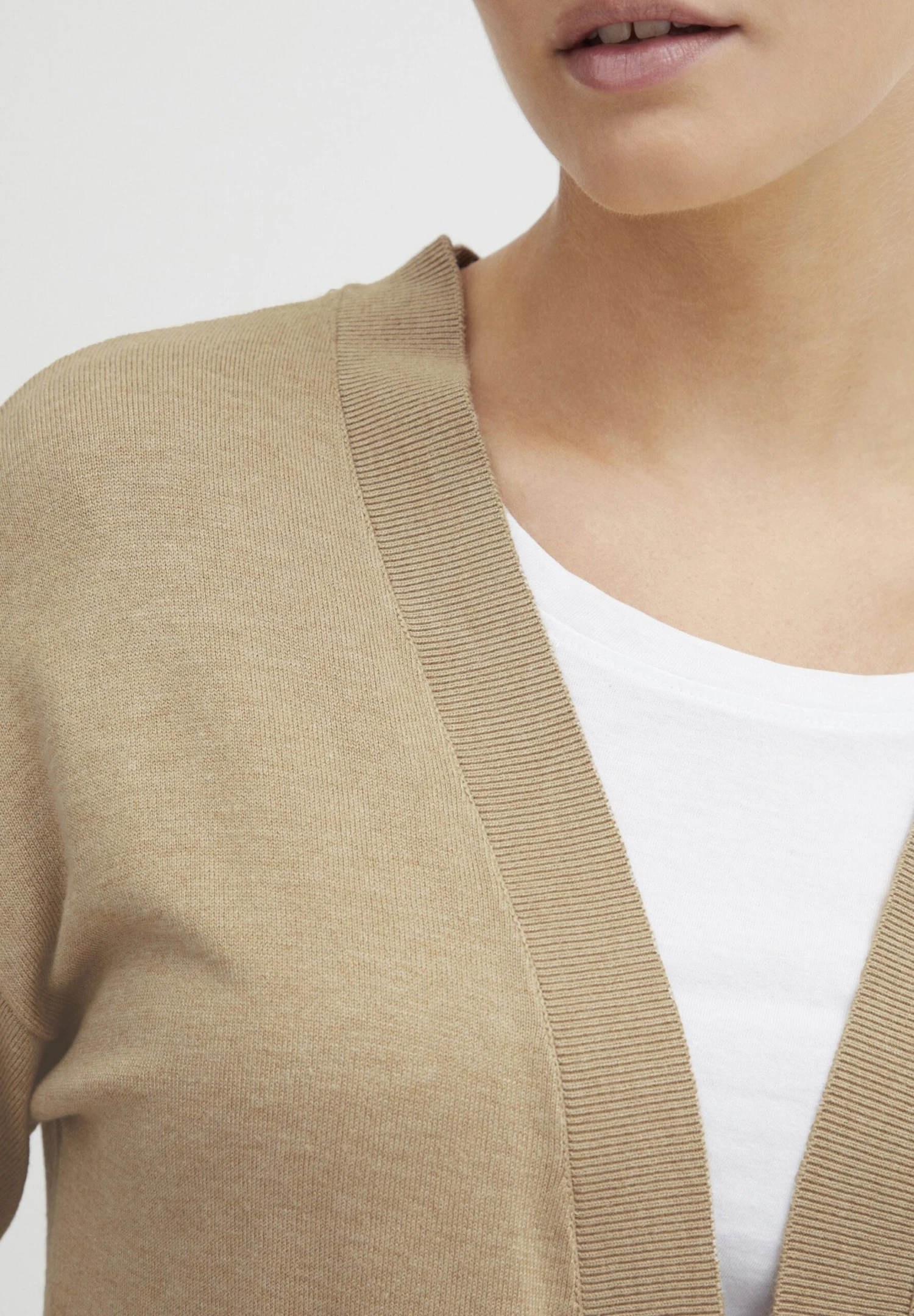 OXMO OXKAT - Cardigan - Cement Melange 4 OXMO OXKAT - Cardigan - Cement Melange - Image 4