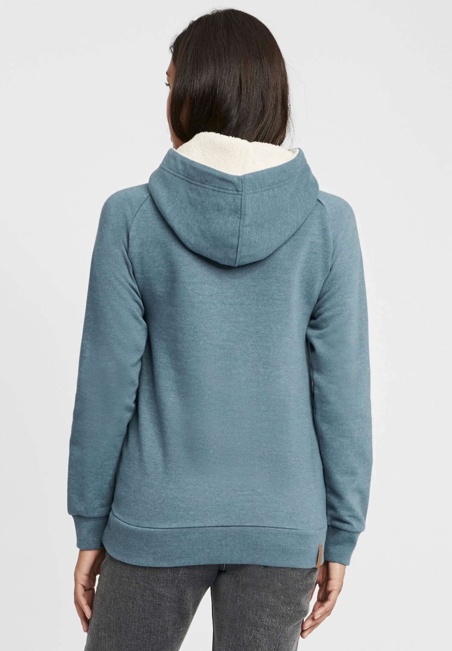 OXMO OXJulia - Hoodie - Ensign Blue Teddy 3 OXMO OXJulia - Hoodie - Ensign Blue Teddy - Image 3