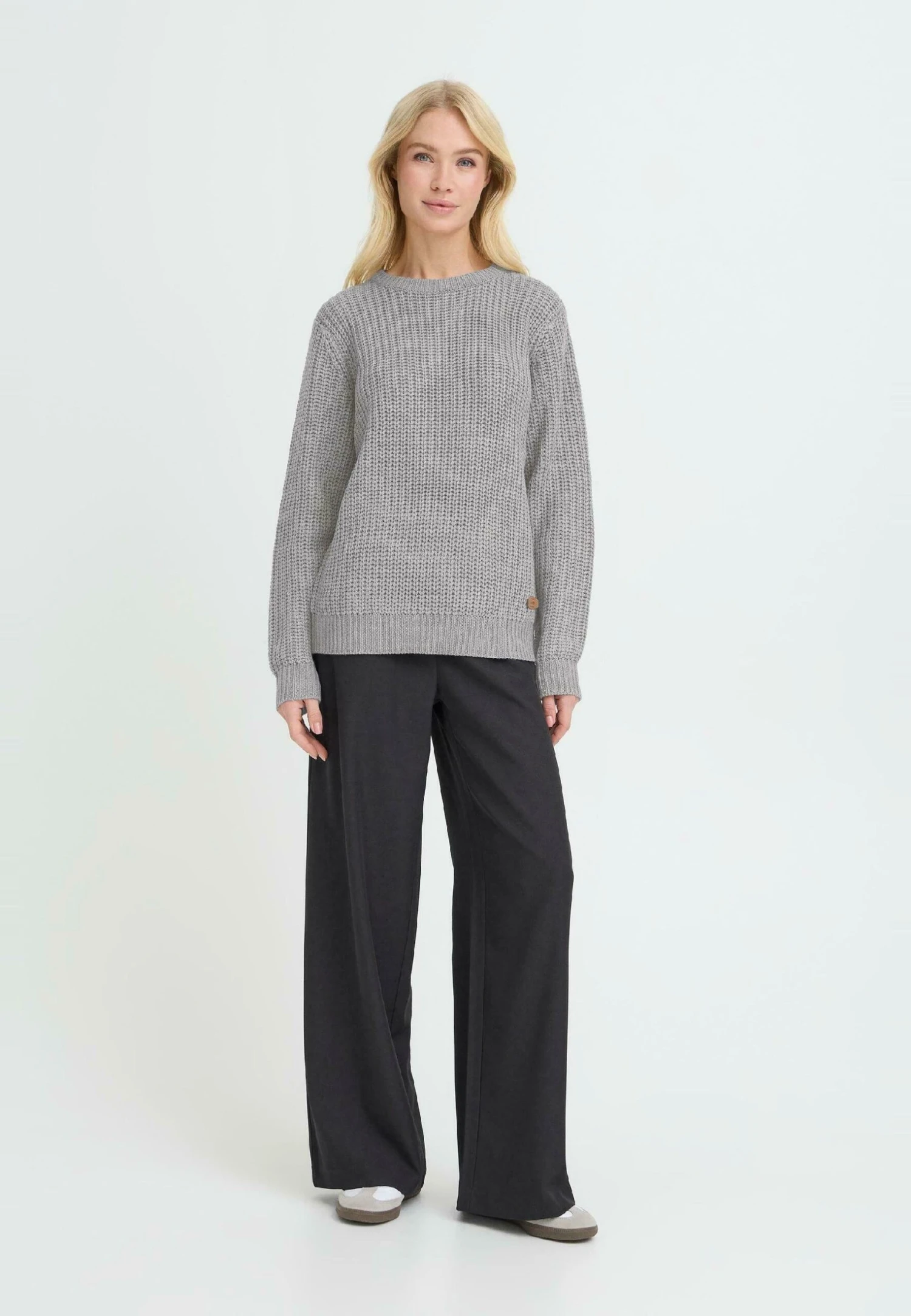 OXMO OXEDNA - Jumper - Medium Grey Melange 2 OXMO OXEDNA - Jumper - Medium Grey Melange - Image 2