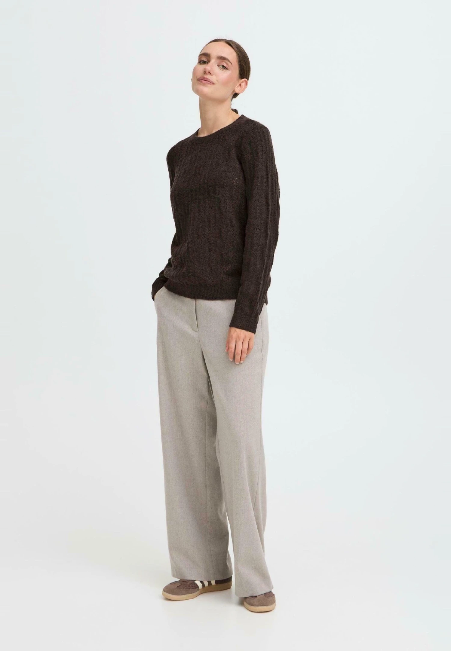 OXMO FRSINVA - Jumper - Chocolate Torte Melange 2 OXMO FRSINVA - Jumper - Chocolate Torte Melange - Image 2