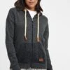 OXMO OXMatilda - Zip-up Sweatshirt - Dar Grey M