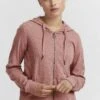 OXMO OXLOVA - Zip-up Sweatshirt - Ash Rose Melange