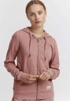 OXMO OXLOVA - Zip-up Sweatshirt - Ash Rose Melange
