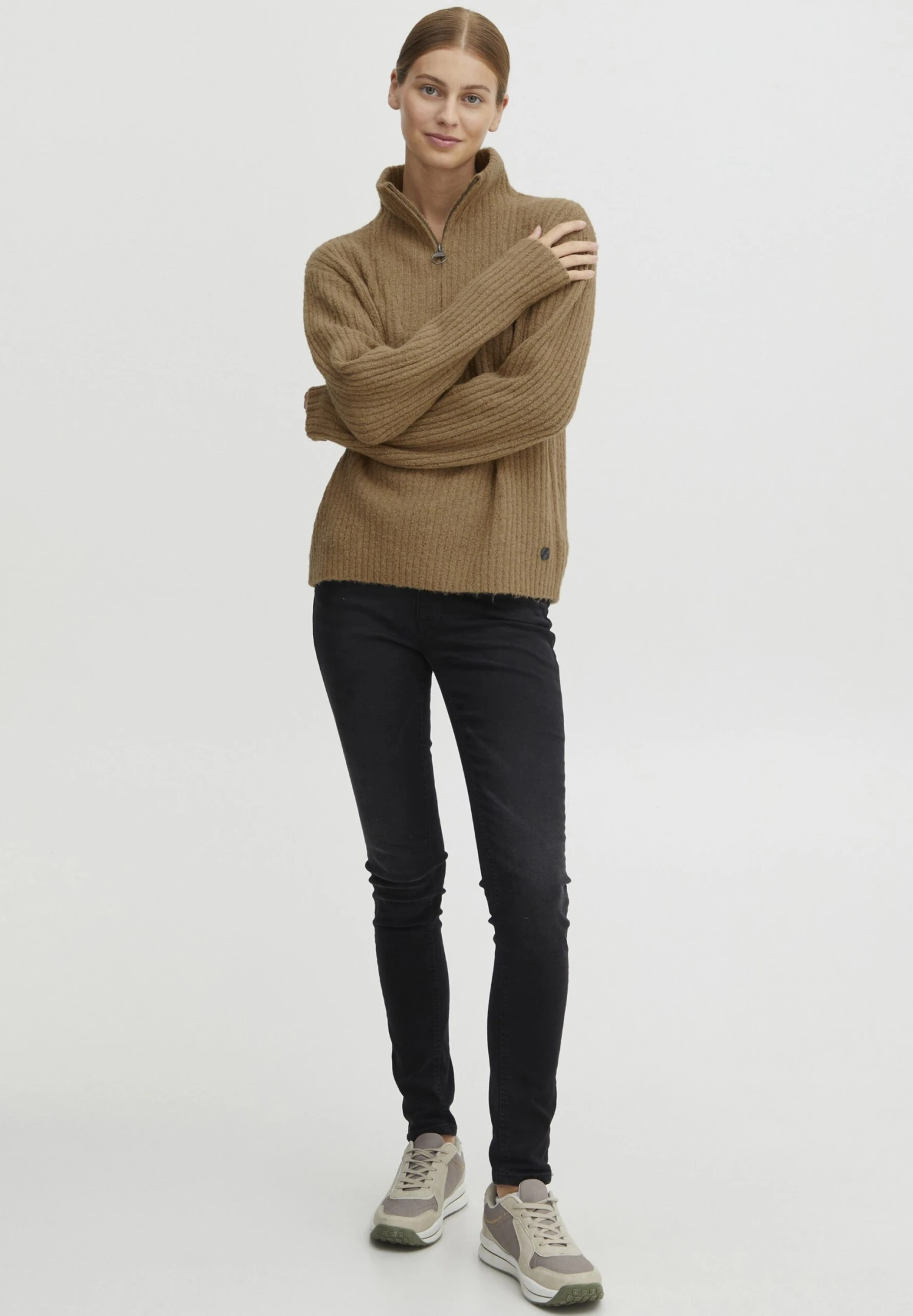 OXMO OXSaline - Jumper - Tannin Melange 2 OXMO OXSaline - Jumper - Tannin Melange - Image 2