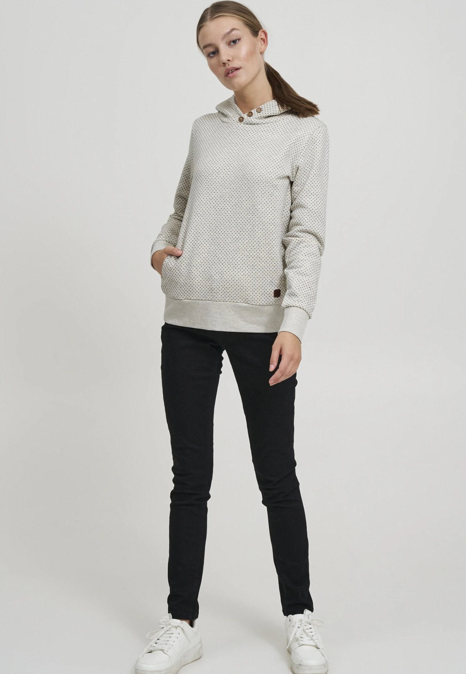 OXMO OXVERA - Hoodie - Oyster Grey Melange 2 OXMO OXVERA - Hoodie - Oyster Grey Melange - Image 2