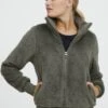 OXMO OXANNEKA TEDDY - Fleece Jacket - Grey
