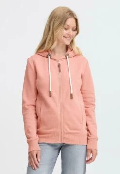 OXMO OXMILLE ZIPHOODIE - Zip-up Sweatshirt - Cameo Brown Melange