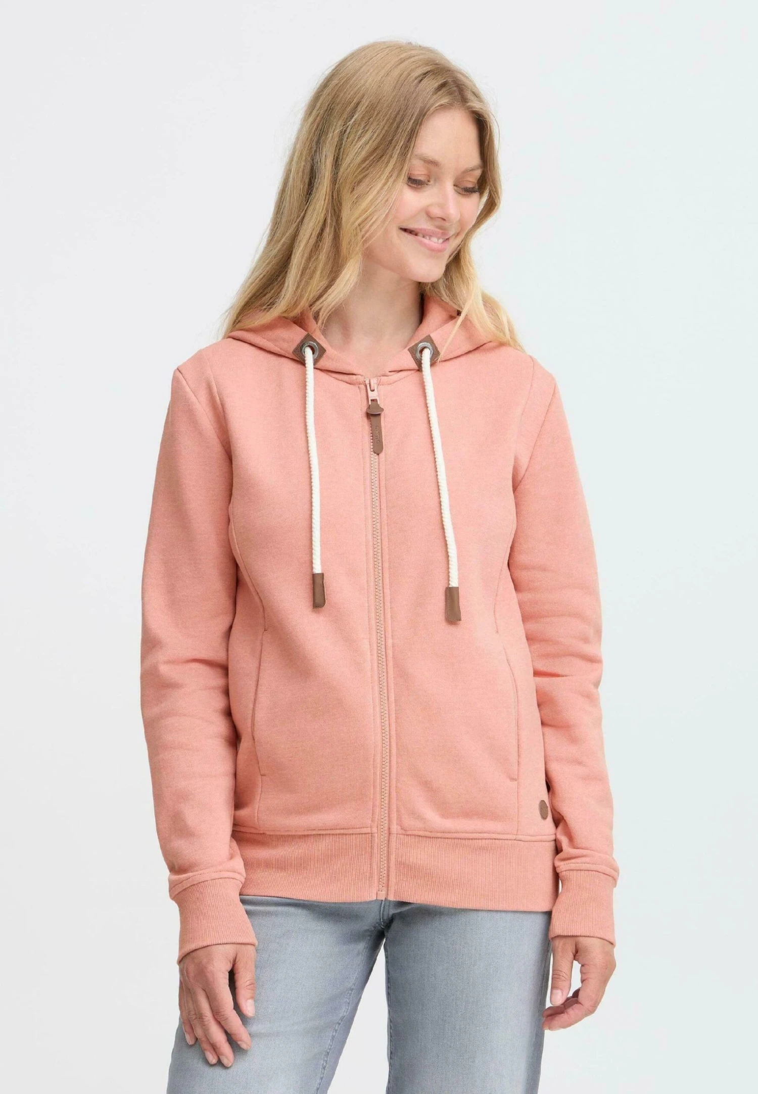 OXMO OXMILLE ZIPHOODIE - Zip-up Sweatshirt - Cameo Brown Melange 1 OXMO OXMILLE ZIPHOODIE - Zip-up Sweatshirt - Cameo Brown Melange