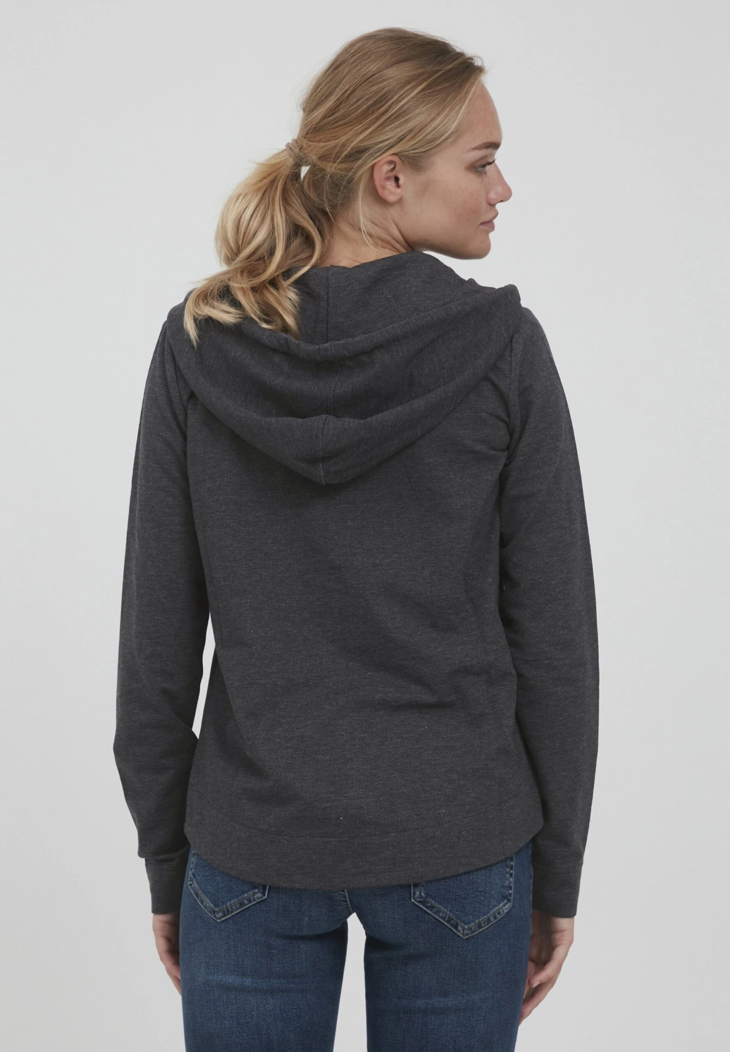 OXMO OXWanda - Zip-up Sweatshirt - Dar Grey M 3 OXMO OXWanda - Zip-up Sweatshirt - Dar Grey M - Image 3