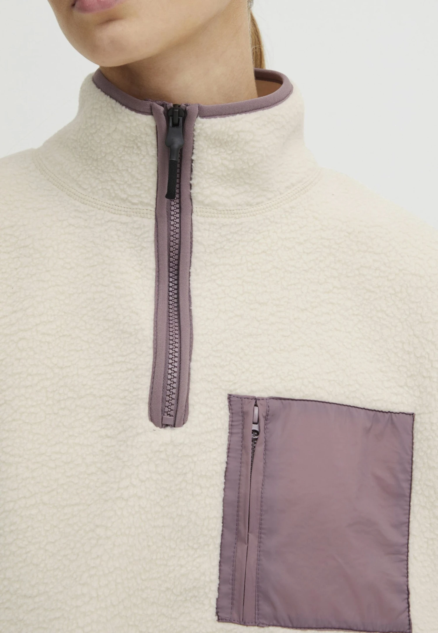 OXMO OXPIALA - Fleece Jumper - Birch 4 OXMO OXPIALA - Fleece Jumper - Birch - Image 4