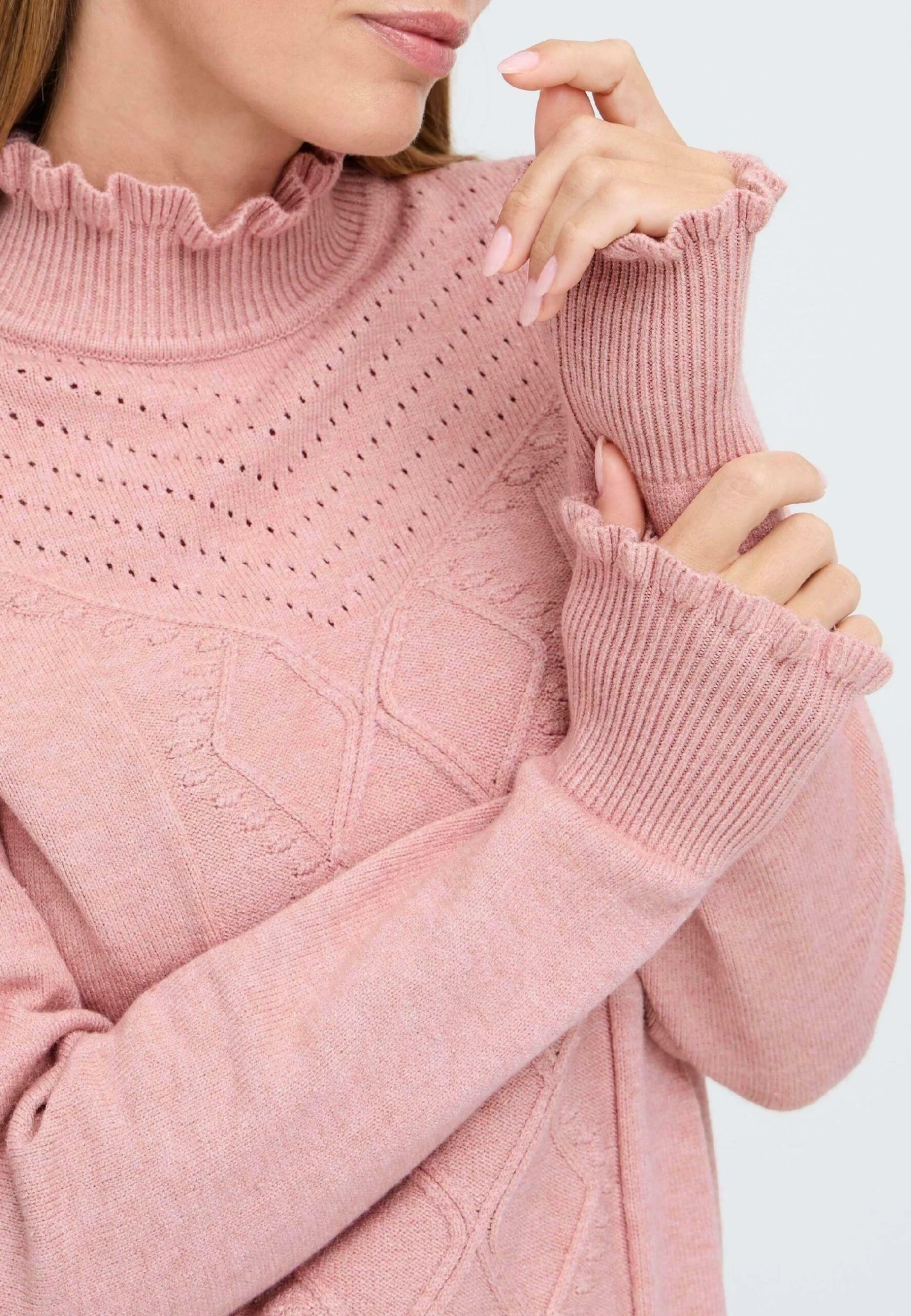 OXMO BMMNERA - Jumper - Pale Mauve Melange 4 OXMO BMMNERA - Jumper - Pale Mauve Melange - Image 4