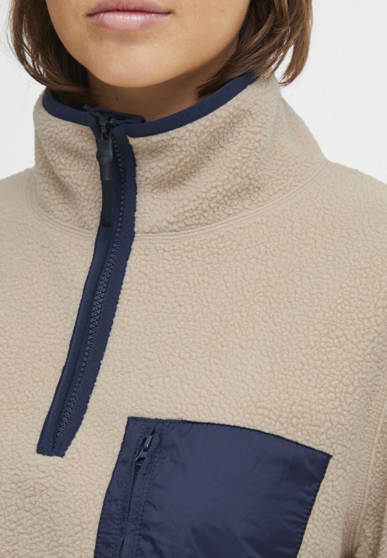 OXMO OXPIALA - Fleece Jumper - Doeskin 4 OXMO OXPIALA - Fleece Jumper - Doeskin - Image 4