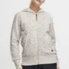 OXMO OXBeatrice - Zip-up Sweatshirt - Oyster