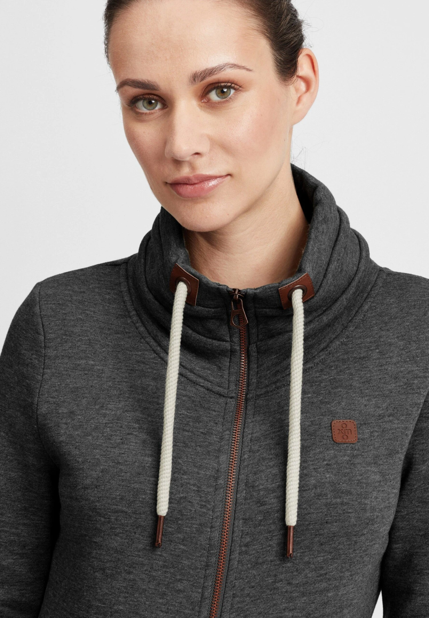 OXMO OXVICKY - Zip-up Sweatshirt - Dar Grey M 4 OXMO OXVICKY - Zip-up Sweatshirt - Dar Grey M - Image 4