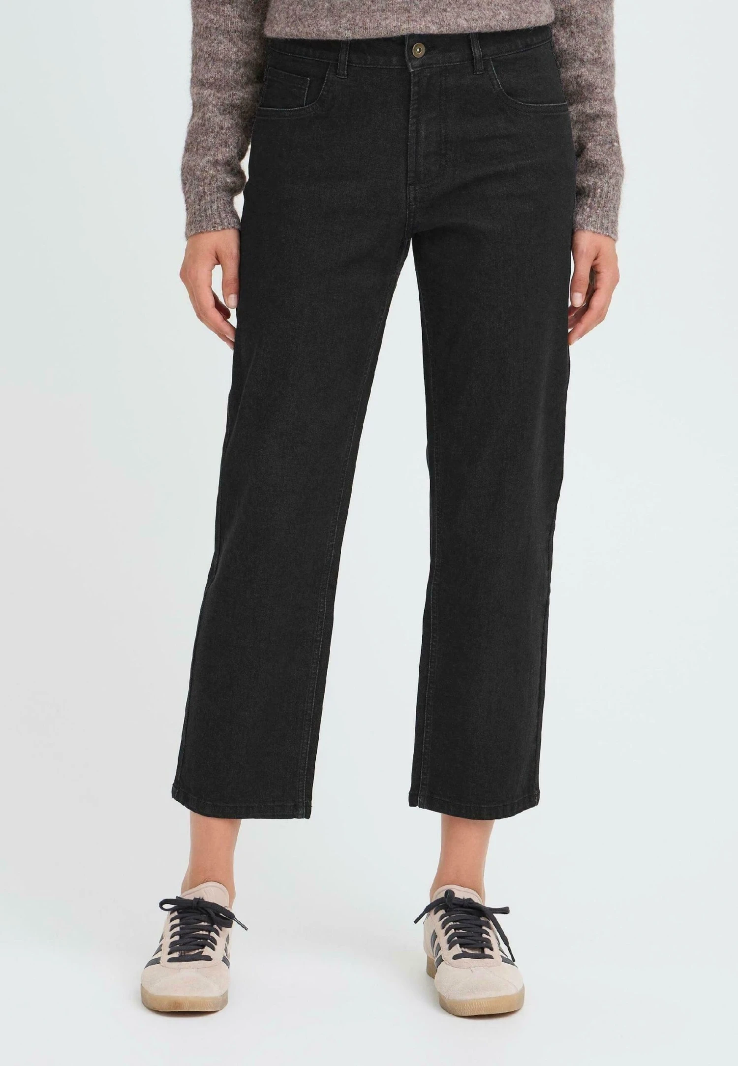 OXMO OXHELLE - Straight Leg Jeans - Black Denim 1 OXMO OXHELLE - Straight Leg Jeans - Black Denim