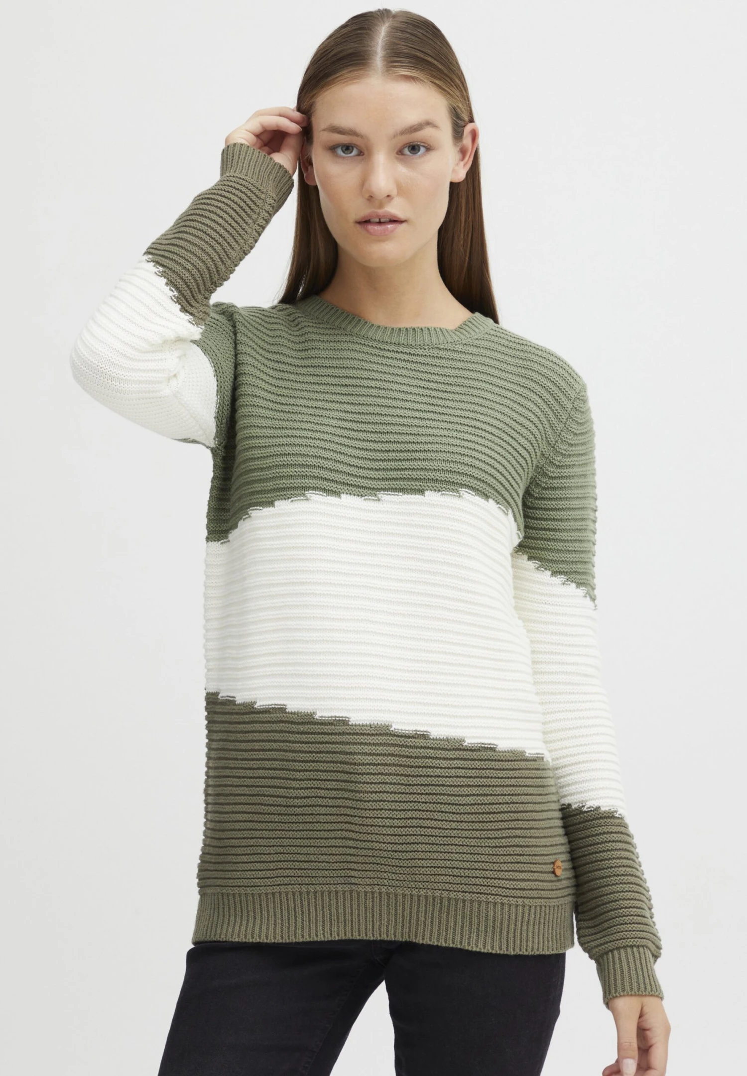 OXMO OXOLMA - Jumper - Hedge Green 1 OXMO OXOLMA - Jumper - Hedge Green