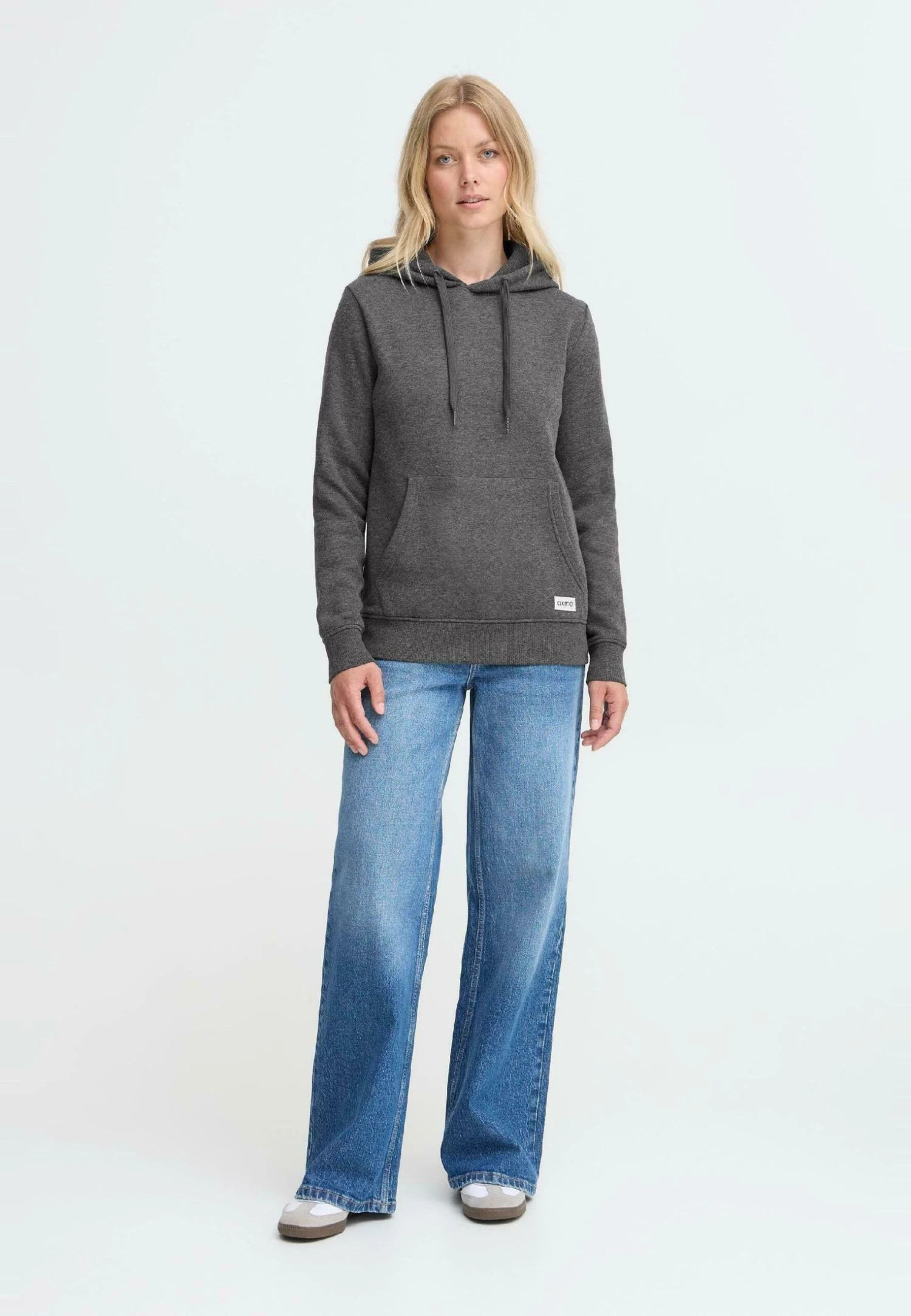 OXMO OXKAREN - Hoodie - Dark Grey Melange 2 OXMO OXKAREN - Hoodie - Dark Grey Melange - Image 2