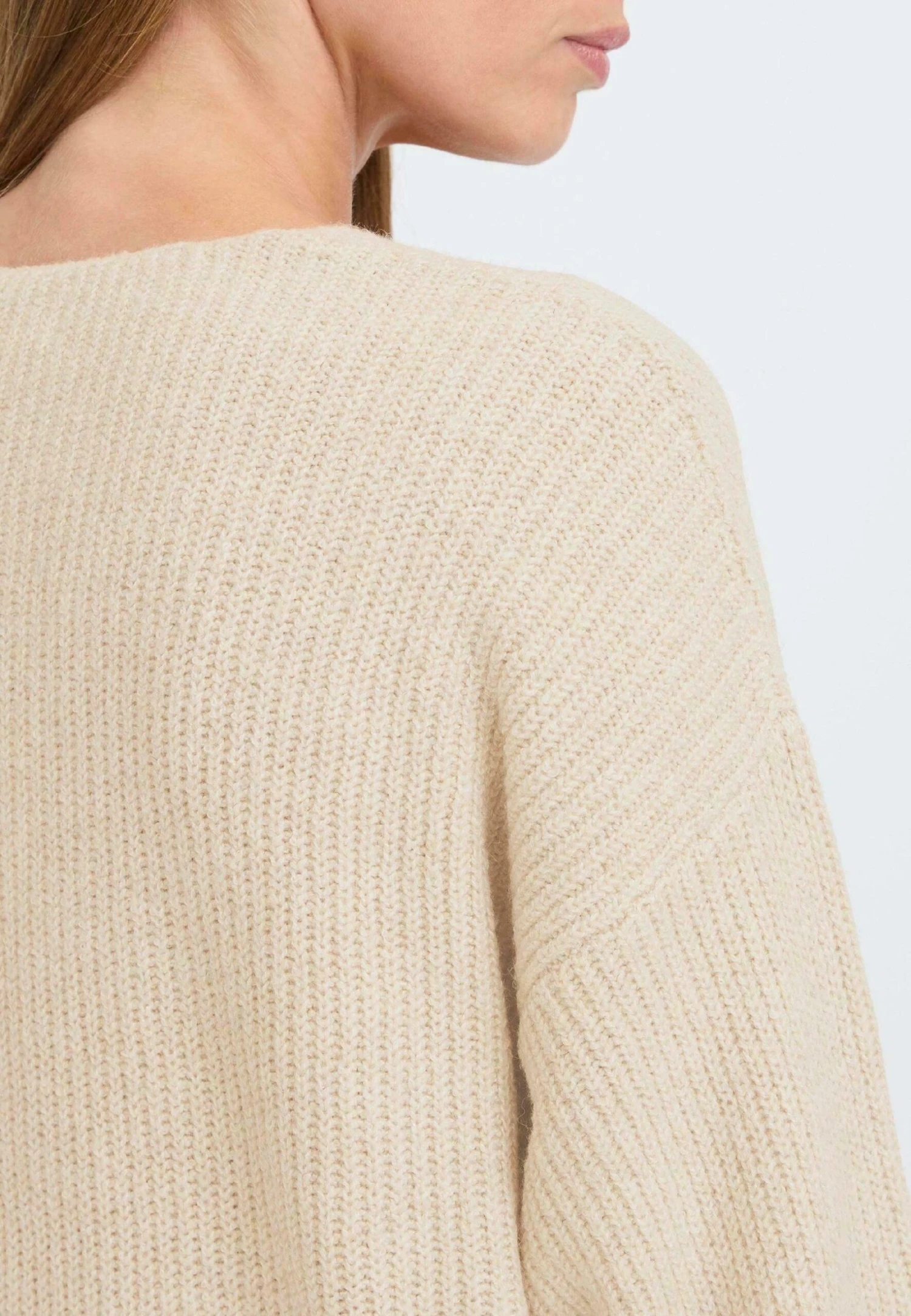 OXMO IHCALLIE - Jumper - Oatmeal Melange 4 OXMO IHCALLIE - Jumper - Oatmeal Melange - Image 4