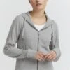 OXMO OXLOVA - Zip-up Sweatshirt - Light Grey Melange