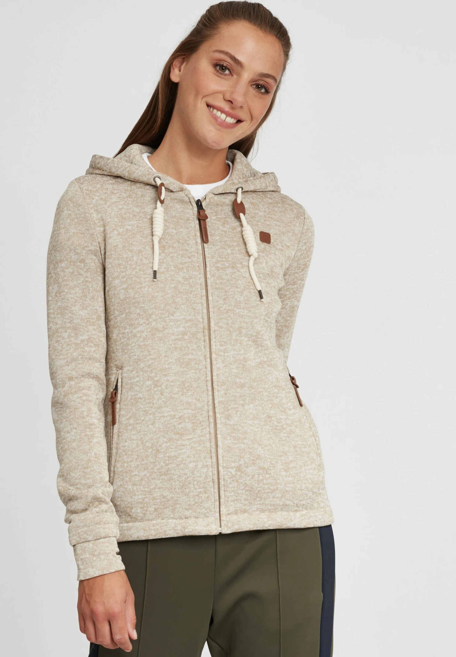 OXMO OXThory - Zip-up Sweatshirt - Dune 1 OXMO OXThory - Zip-up Sweatshirt - Dune