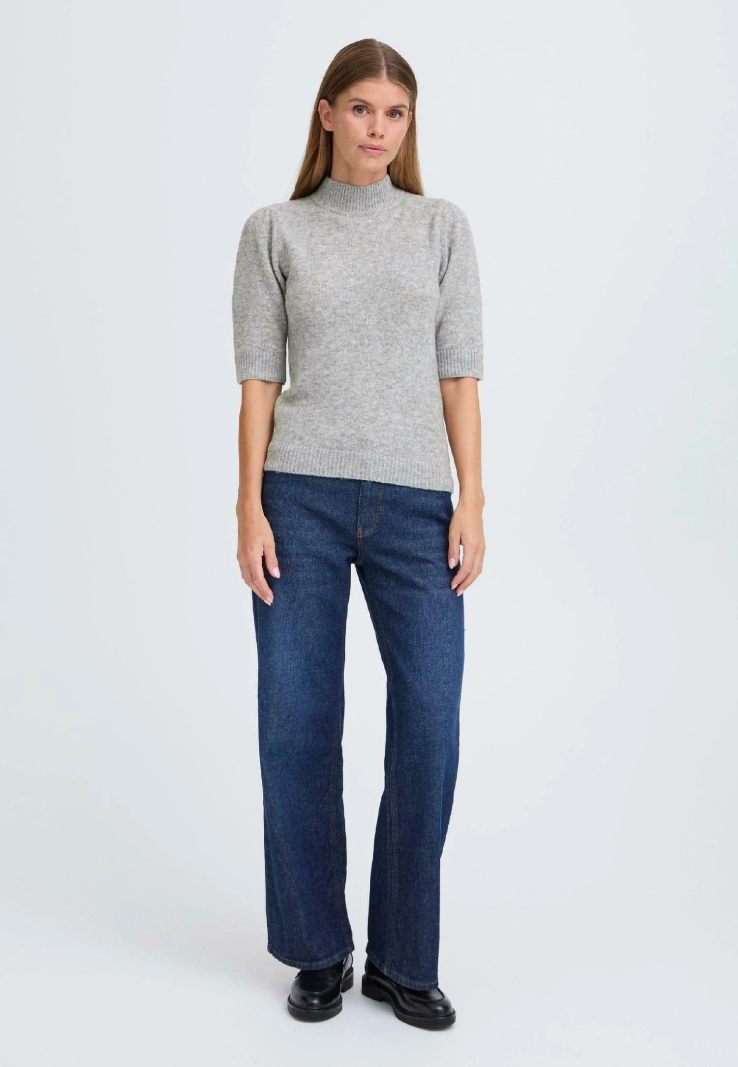 OXMO IHSIF - Basic T-shirt - Grey Melange 2 OXMO IHSIF - Basic T-shirt - Grey Melange - Image 2