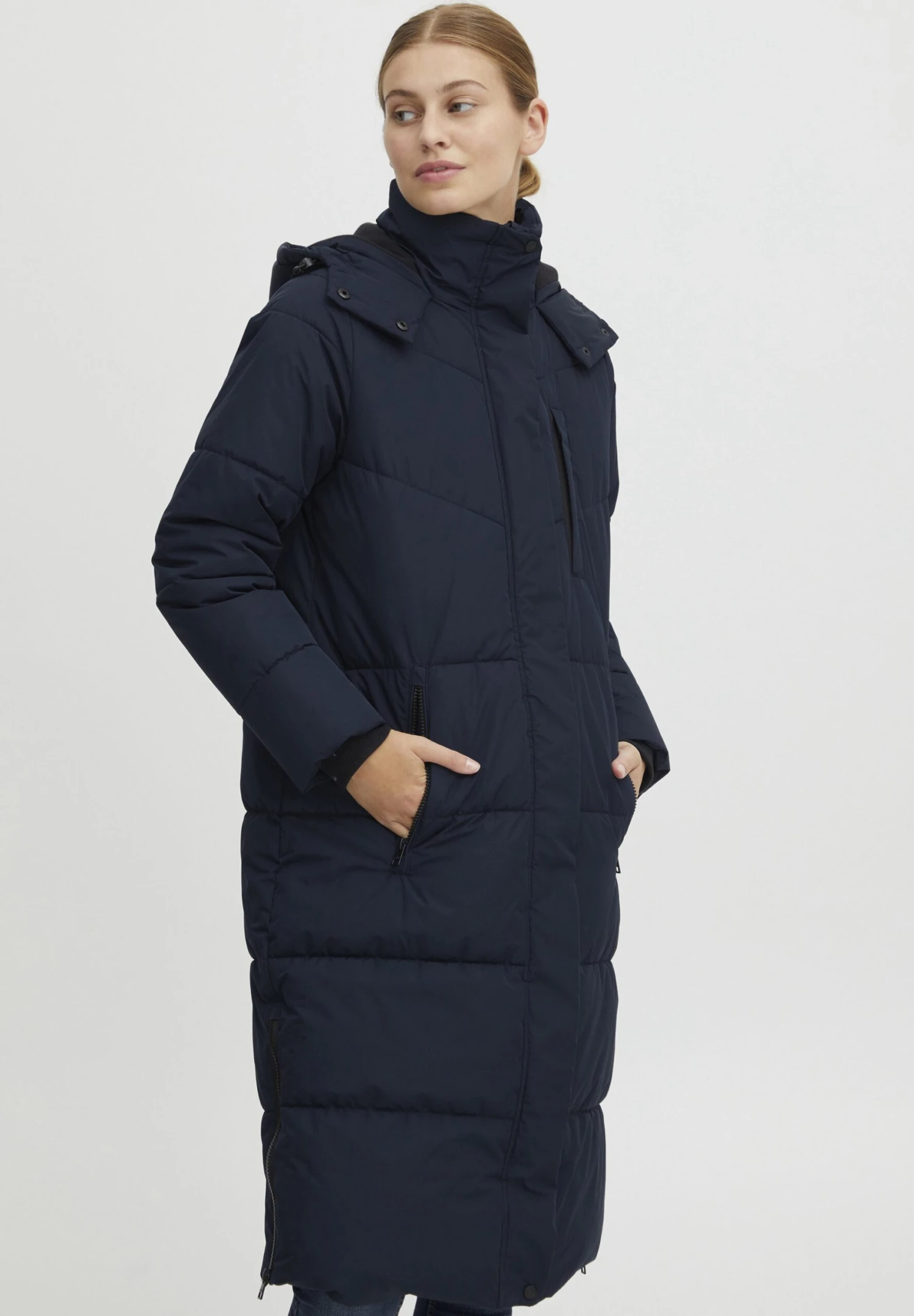 OXMO OXJulie - Winter Coat - Insignia Blue 1 OXMO OXJulie - Winter Coat - Insignia Blue