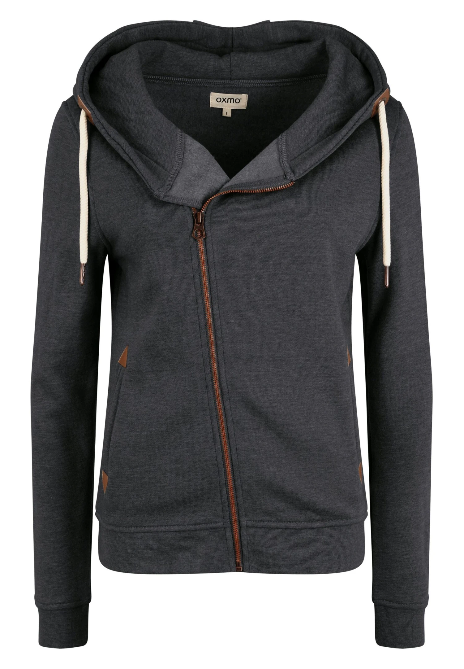 OXMO OXVicky - Zip-up Sweatshirt - Sand Melan 7 OXMO OXVicky - Zip-up Sweatshirt - Sand Melan - Image 7