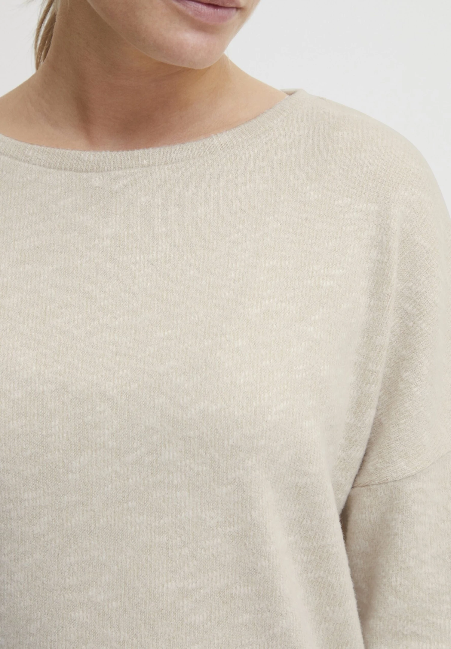 OXMO OXSANNE - Sweatshirt - Cement Melange 4 OXMO OXSANNE - Sweatshirt - Cement Melange - Image 4