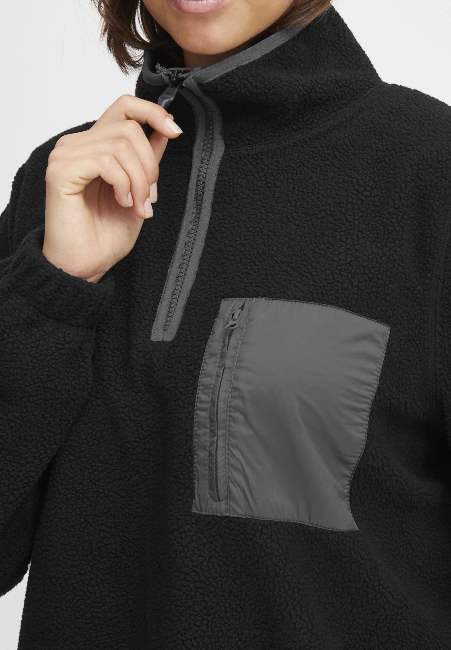 OXMO OXPIALA - Fleece Jumper - Black 4 OXMO OXPIALA - Fleece Jumper - Black - Image 4