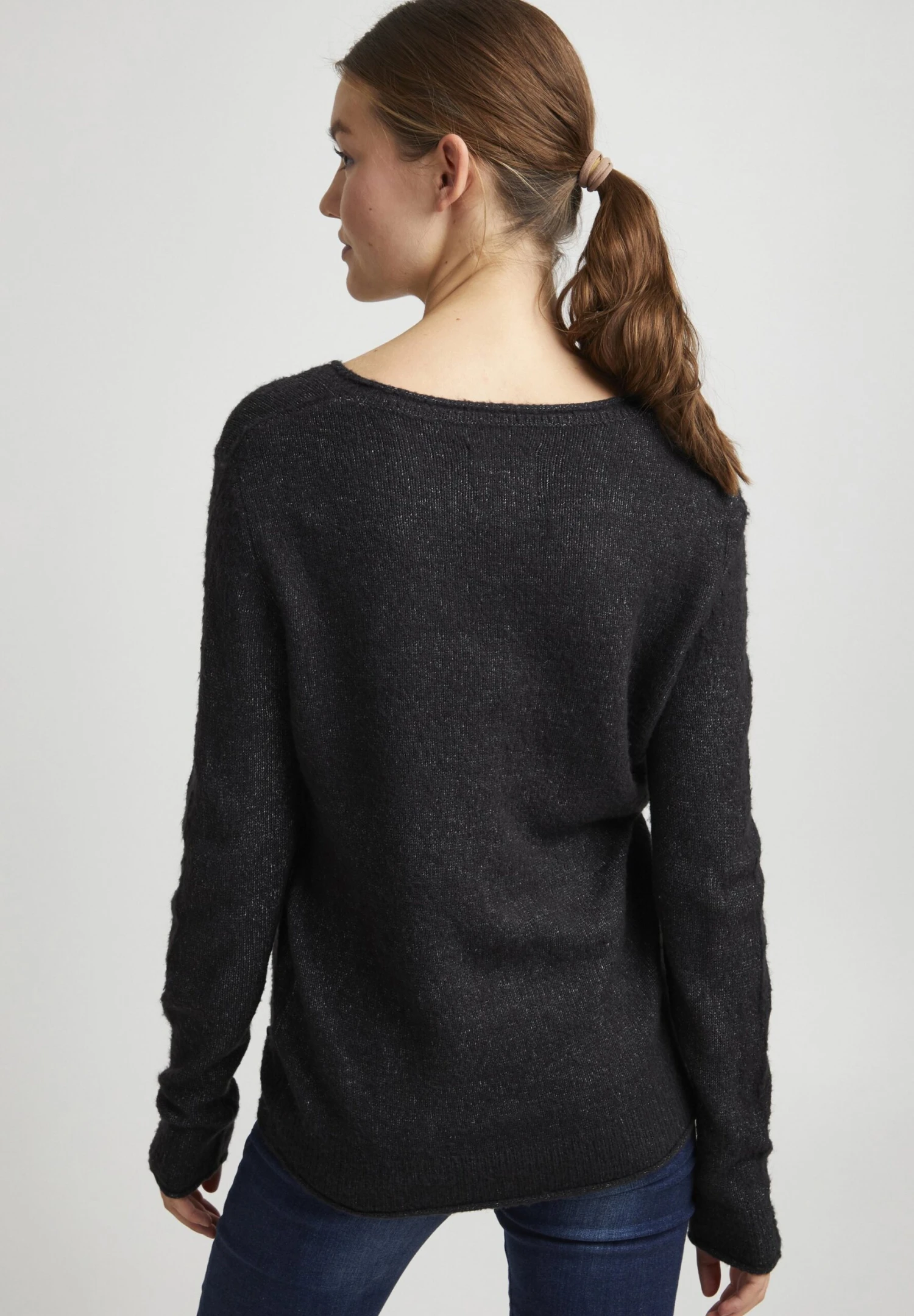 OXMO OXILVA - Jumper - Dark Grey Melange 3 OXMO OXILVA - Jumper - Dark Grey Melange - Image 3