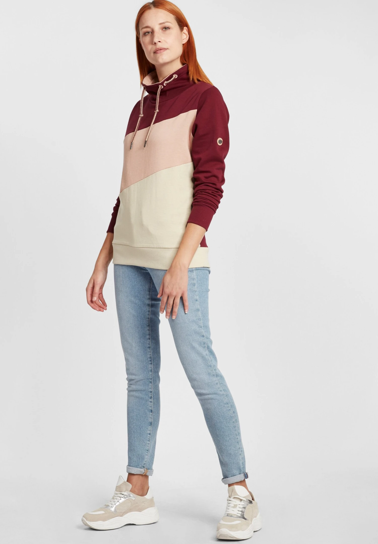 OXMO OXAgda - Sweatshirt - Wine Red 2 OXMO OXAgda - Sweatshirt - Wine Red - Image 2