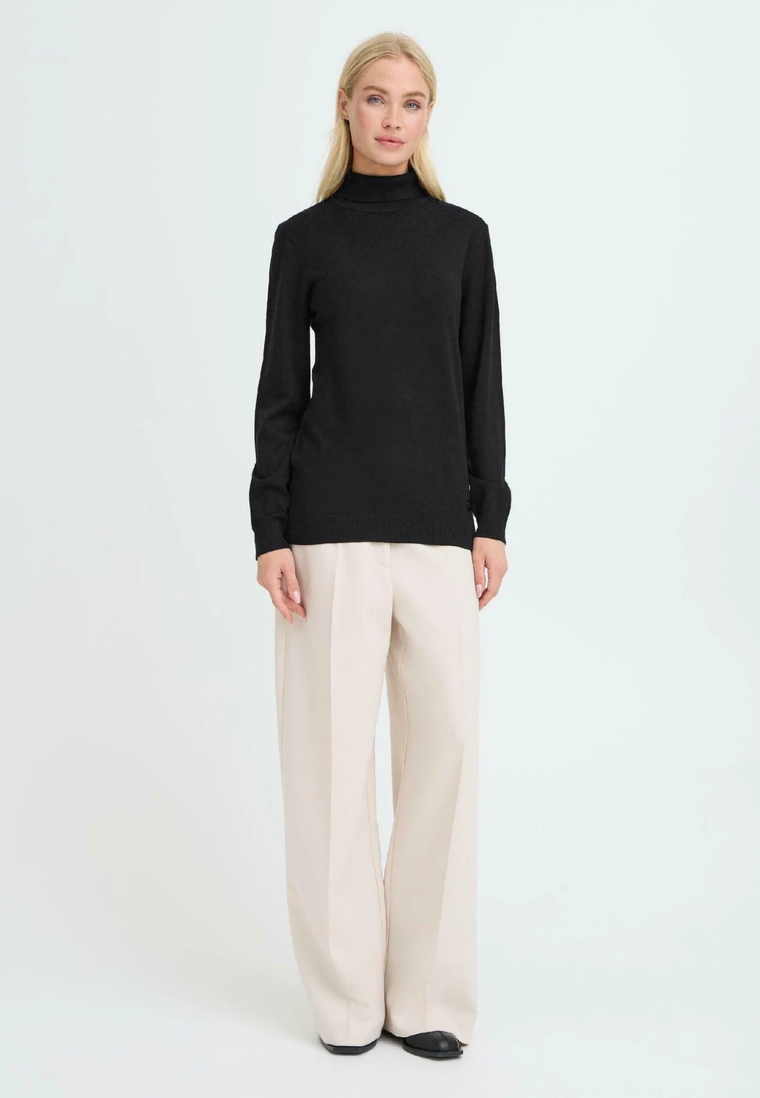 OXMO OXAIDA ROLLNECK - Jumper - Black 2 OXMO OXAIDA ROLLNECK - Jumper - Black - Image 2