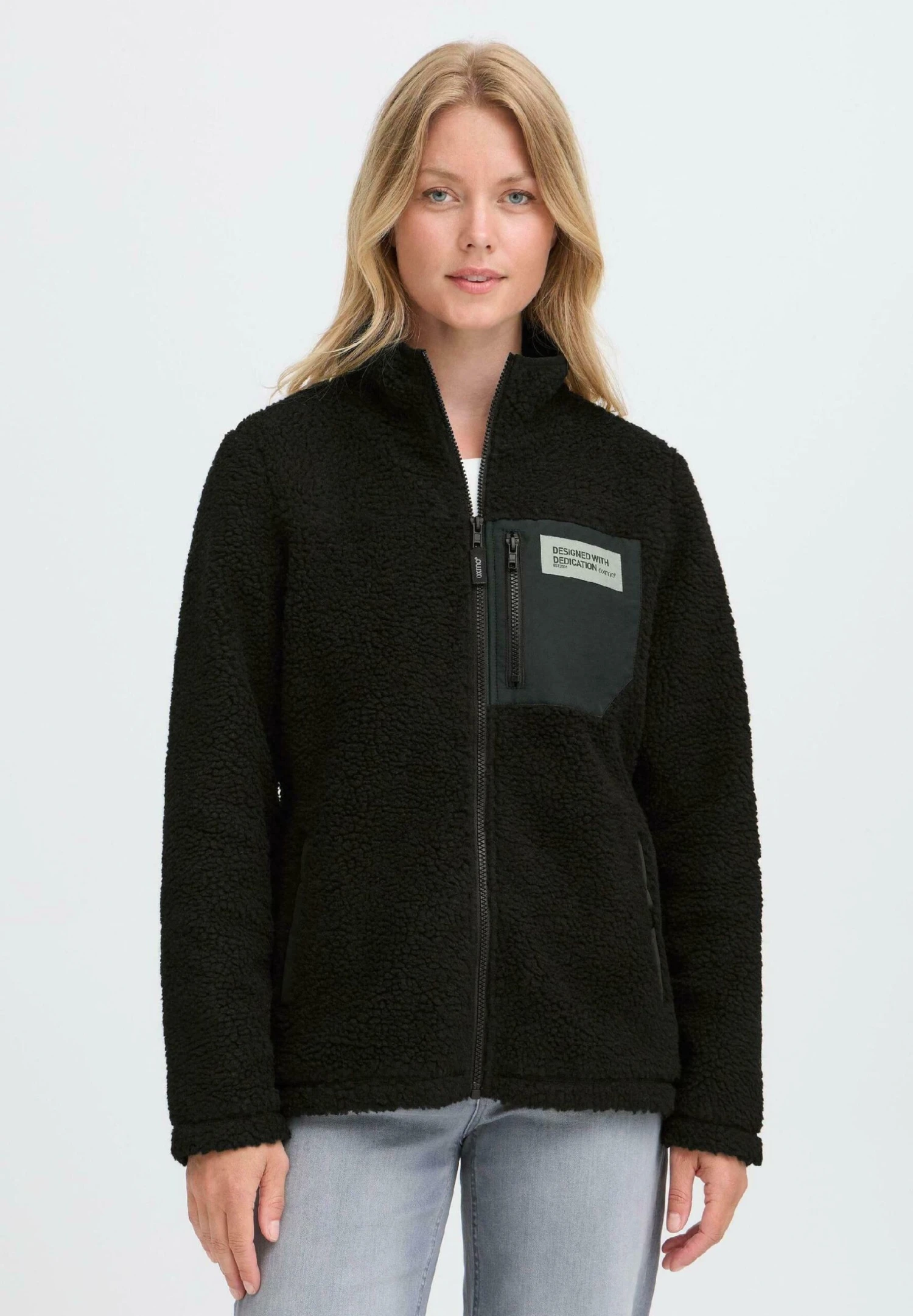 OXMO OXABBY TEDDY - Fleece Jacket - Meteorite 1 OXMO OXABBY TEDDY - Fleece Jacket - Meteorite