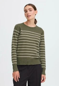OXMO FRKEANA - Jumper - Dusty Olive Mix