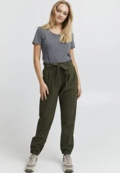 OXMO OXLENNJA REGULAR FIT ELASTIC CUFFS - Trousers - Dusty Olive -OXMO Store a38d8643d105480a9ff01fe2a5bde015