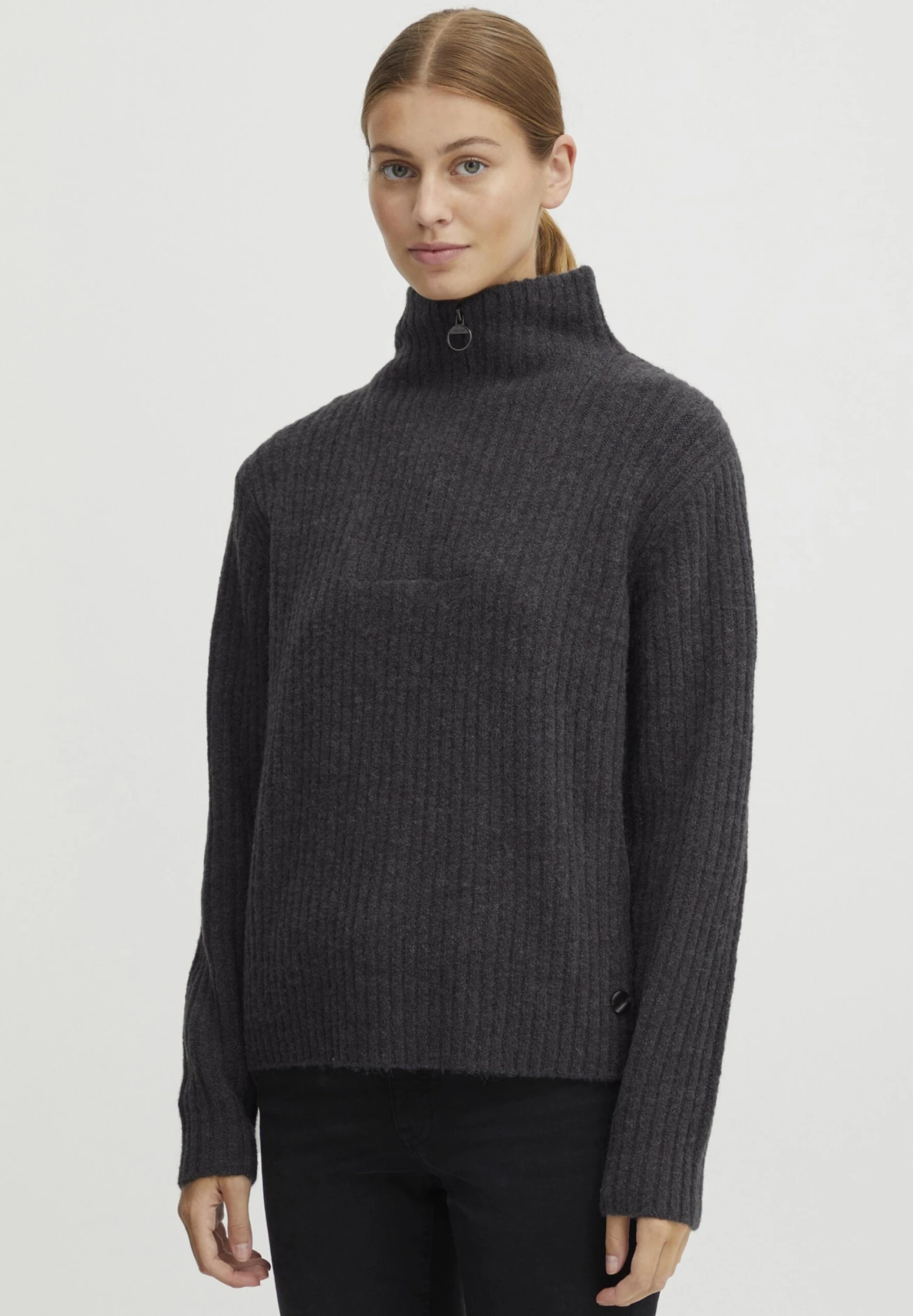 OXMO OXSaline - Jumper - Blackened Pearl Melange 1 OXMO OXSaline - Jumper - Blackened Pearl Melange