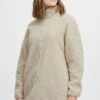 OXMO OXTOVA TEDDY - Fleece Jacket - Oyster