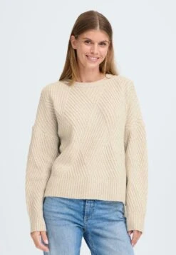 OXMO IHBOMMA - Jumper - Oatmeal Melange