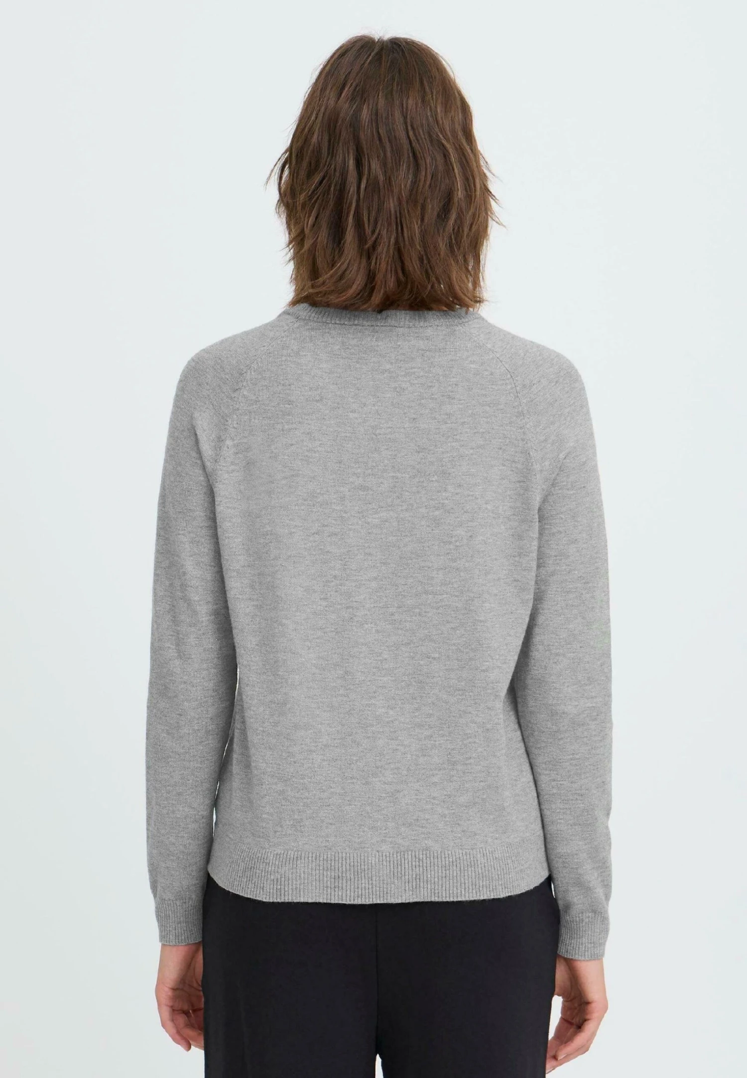 OXMO BMMNORA RAGLAN - Jumper - Mid Grey Melange 3 OXMO BMMNORA RAGLAN - Jumper - Mid Grey Melange - Image 3