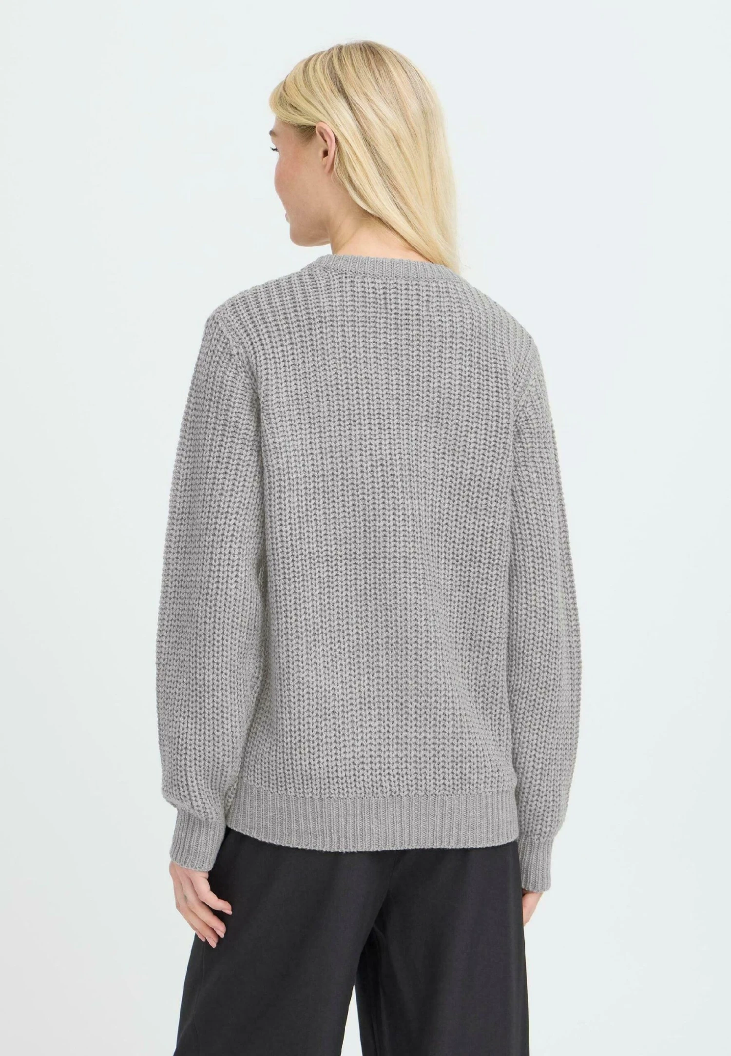 OXMO OXEDNA - Jumper - Medium Grey Melange 3 OXMO OXEDNA - Jumper - Medium Grey Melange - Image 3